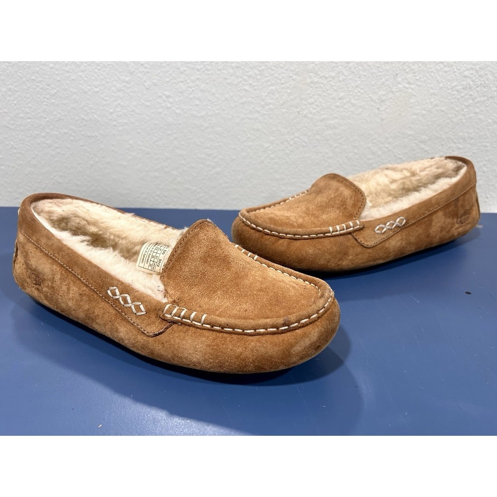 UGG Ansley Chestnut Moccasin Women's Slipper Brown Sz 8‎